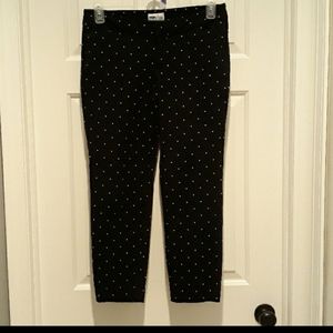 Old Navy Polka Dot Pixie Slim Legs Pants Size 10